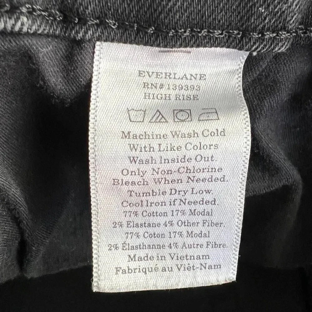 Everlane High Rise Black Ankle Jeans Size 27
